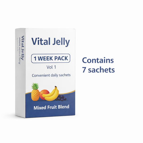 Vital oral jelly packaging with 7 sachets
